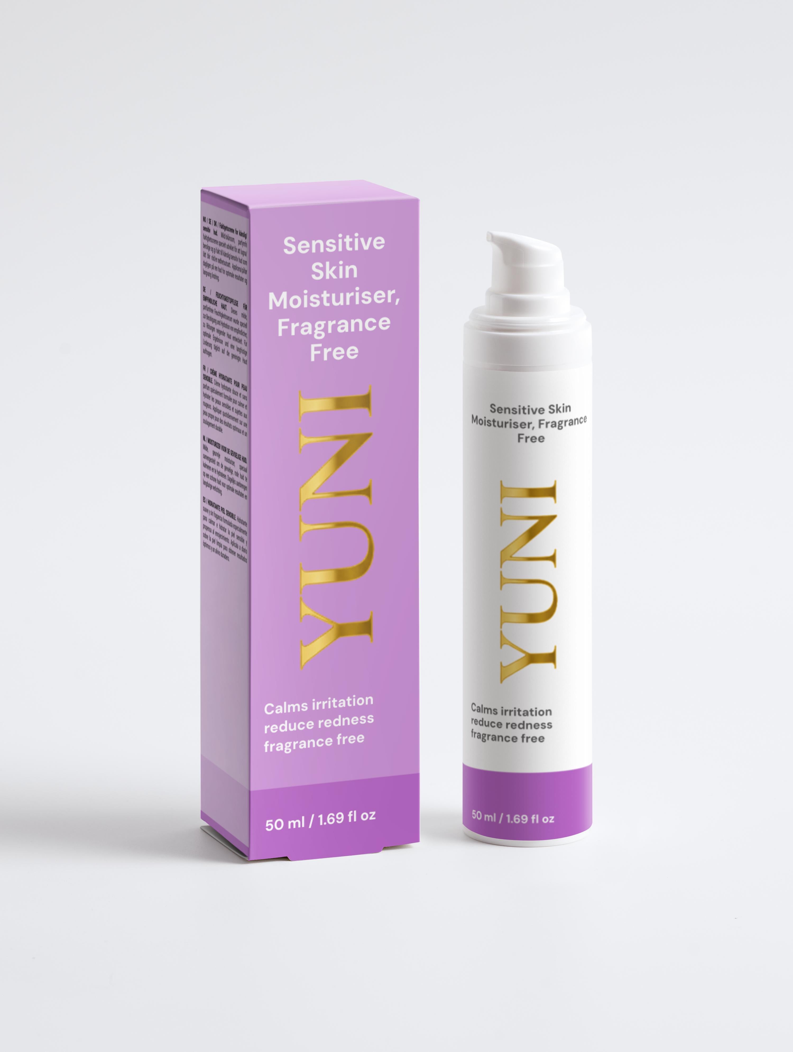 Crema hidratante para pieles sensibles, sin fragancia